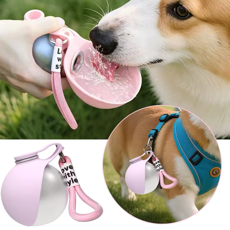 Botella 2en1 Portátil para Perros