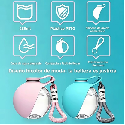 Botella 2en1 Portátil para Perros